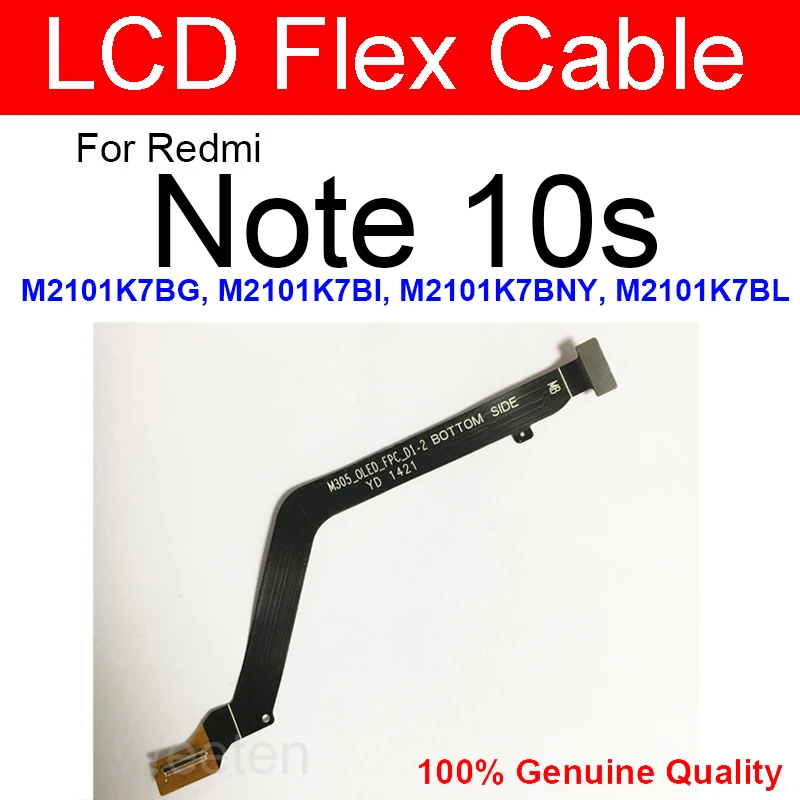 LCD Motherboard Konektor Kabel Fleksibel untuk Xiaomi Redmi Note 10 Note 10S Note 10 Pro Max 5G Mainboard LCD Layar Konektor Pita