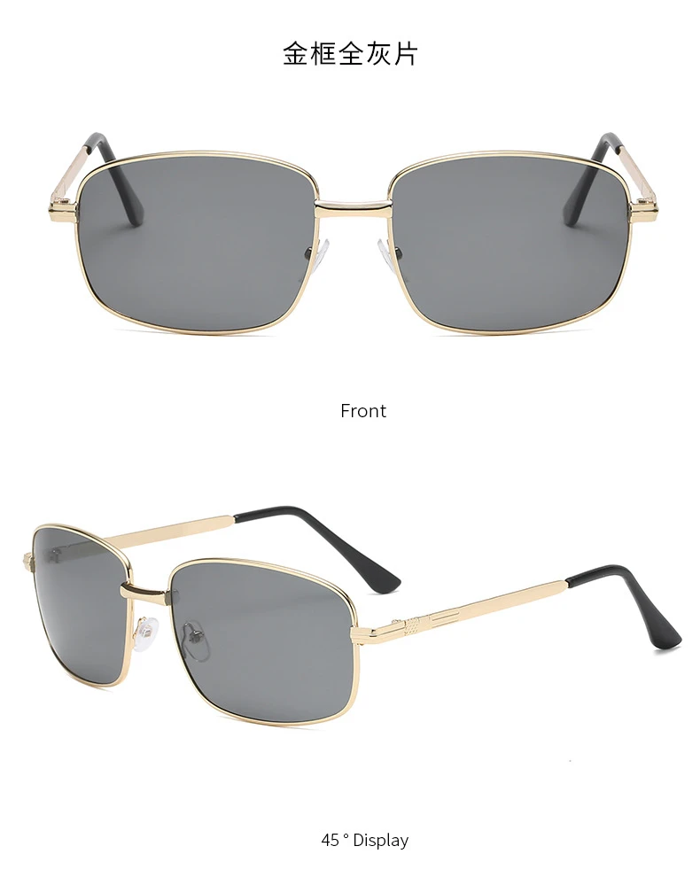 Markendesign Sonnenbrillen für Männer und Frauen Fahrer-Sonnenbrillen Vintage Sonnenbrillen für Herren Quadratische Sonnenbrillen für Damen Metallrahmen – Detail 15