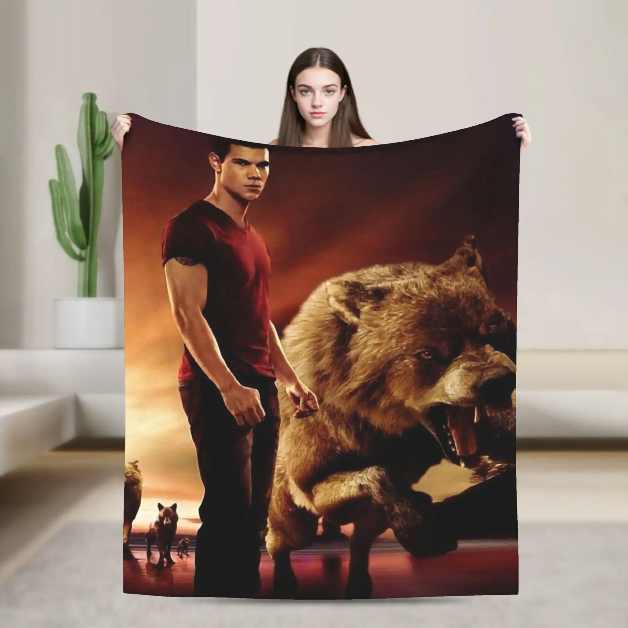 Jacob Black Flannel Blanket The Twilight Saga Movie Awesome Throw Blankets for Home 200x150cm Rug Piece