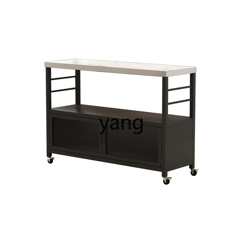 طاولة الجزيرة الوسطى المتحركة LH، طاولة تشغيل منفصلة، قضيب مفتوح، خزانة درج #2