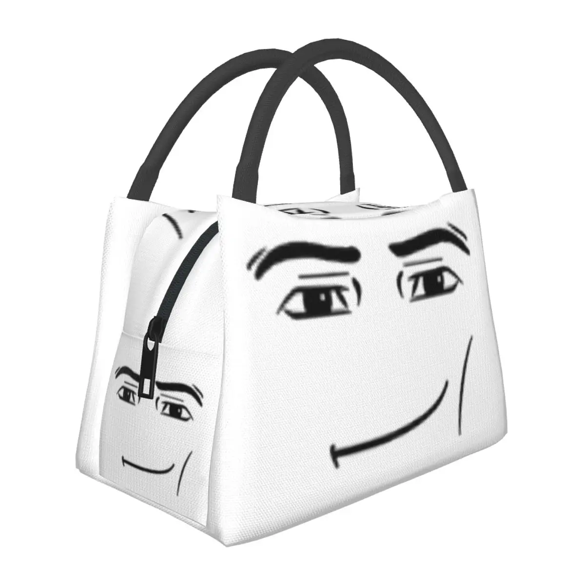 

The Man Face Insulated Lunch Bag for School Picnic Storage Food Boxes Portable Container Cooler Thermal Lunch Box Tote