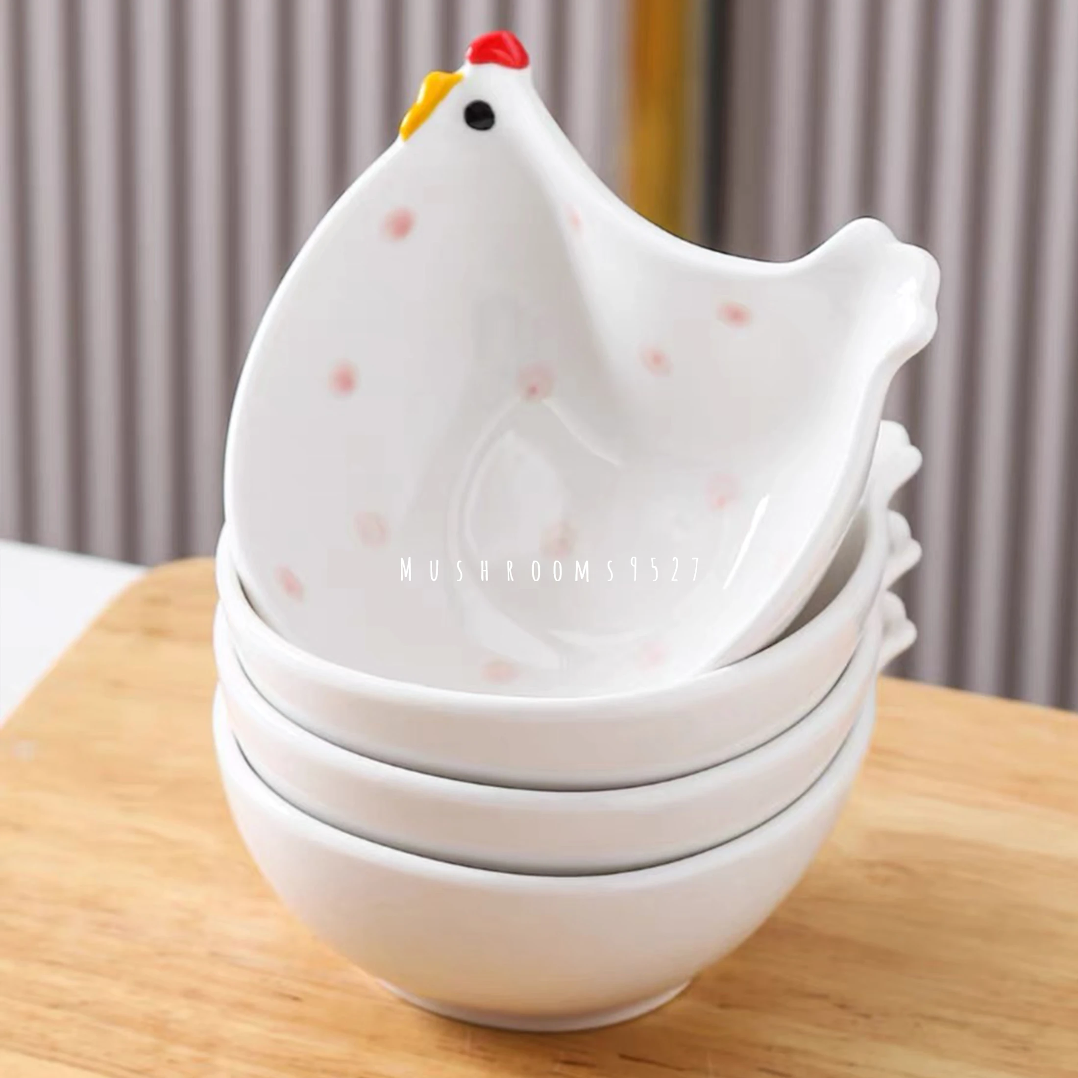 Cute White Kitten Bunny Stereo Ceramic Small Plate Creative Chicken Small Soy Sauce Condiment Plate Hot Pot Dipping Sauce Dish