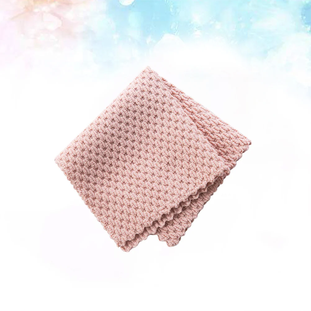 

6pcs Almond Dishcloth Oil-Free Highly Absorbent Kitchen Cleaning Cloth For Cookware Glass Furniture Dish Washing Towel Kitchen