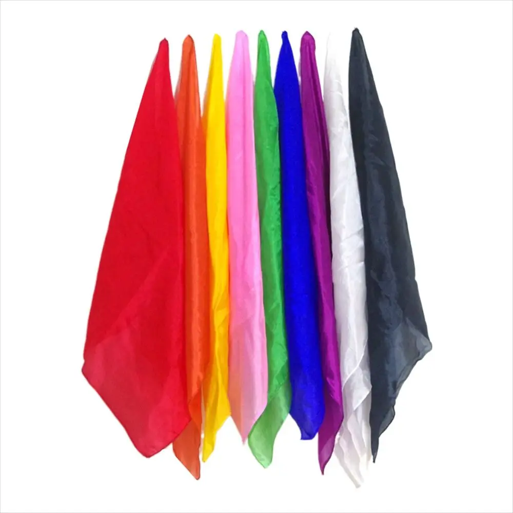 30*30cm Scarf Magic Tricks 45* 45 cm Learning & Education Magic Silk Gimmick Props Colorful Magician Scarves Magia Toys