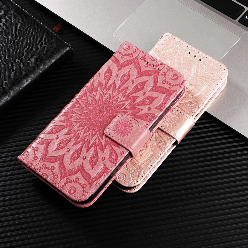 Flower Embossed Case For Redmi Note 13 12 11 10 9 Pro Plus 10S 9S 11S 12S 10T 4G 5G Flip Card Slot Leather Phone Book Cover