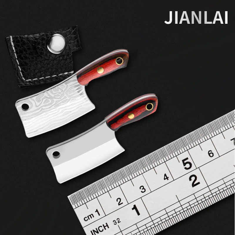 

EDC Portable Keychain Pocket Knife Stainless Steel Camping Small Mini Knife Peeler Fixed Blade Wood Handle Kitchen Multi Knives