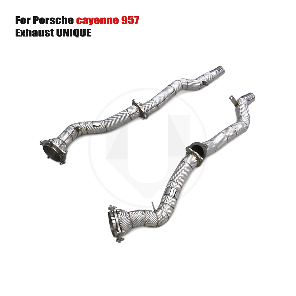 UNIQUE For 2006-2010 Porsche cayenne 957 3.6L 4.8L 4.8T With insulator downpipe With cat/without cat exhaust pipe