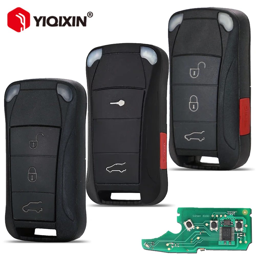 

315/433Mhz Flip Folding Remote Smart Car Key For Porsche Cayenne GTS 2004-2011 ID46 PCF7946 Chip Keyless Go Uncut HU66 Blade