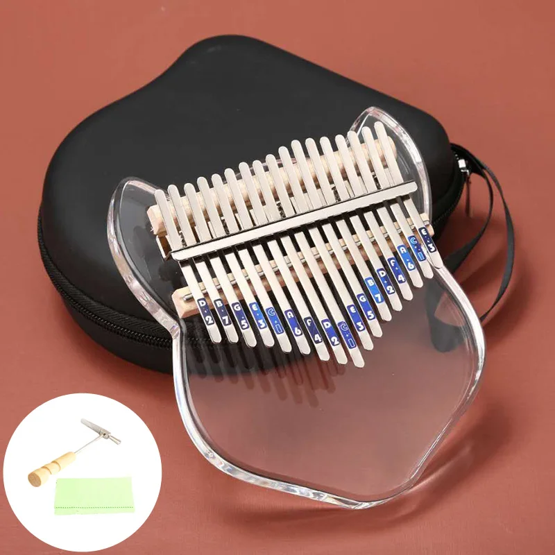 17 Keys Crystal Finger Piano With Tune Hammer Acrylic Mbira High Quality Professional Kalimba Musical Instruments For Beginner