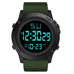 Men Sport Watch Multifunction Military Sports Watch Waterproof Luminous LED Digital Kids Watch Big Dial Student Electronic Watch
