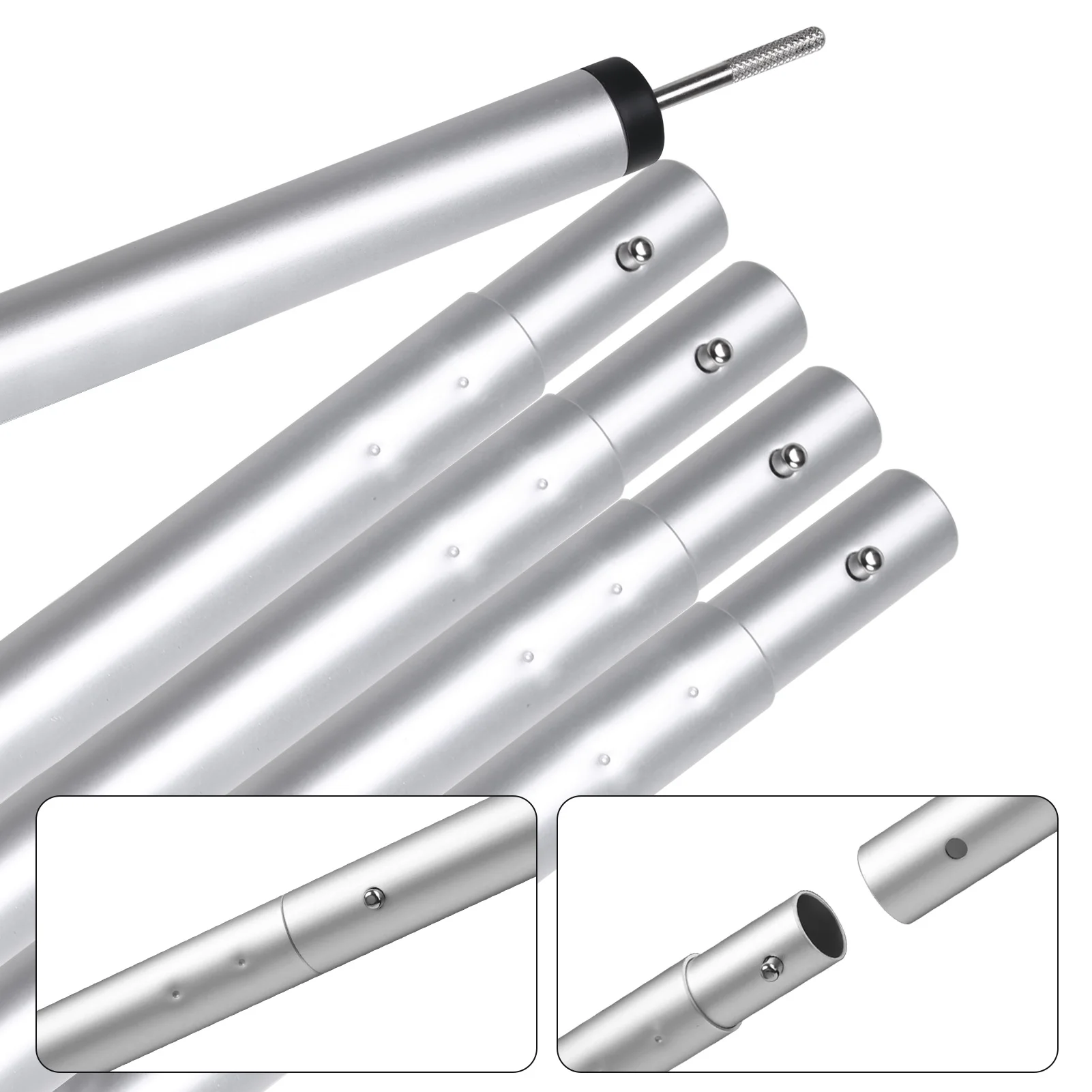 2,3 m verstellbare Camping-Planenstangen aus Aluminiumlegierung, teleskopierbar, tragbar, verstellbare Zeltstangen für Strand, Camping, Unterschlupf, Markise – Detail 16