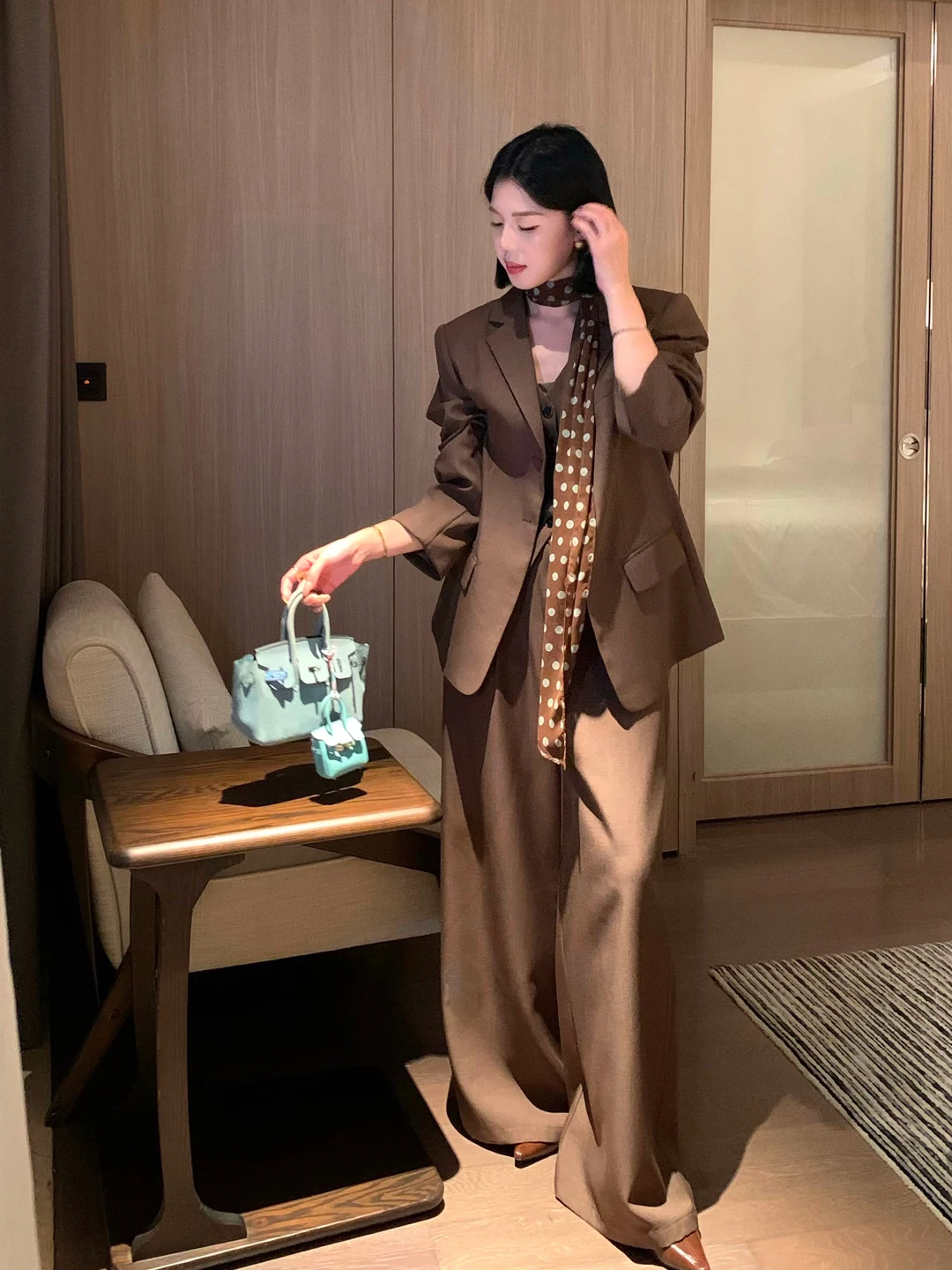 

Sweet And Spicy 26 Spring Old Money Sle High-End Suit Set Women's Vest Casual Pants Tee-Piece Set Faionable Ense...