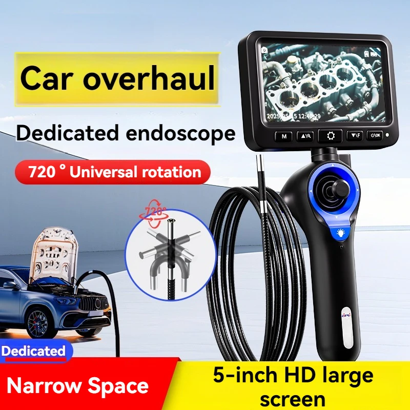 

6.5/3.9MM Waterproof Prob Borescope 1080P HD camera car maintenance 360 degree rotation industrial grade mobile phone endoscope