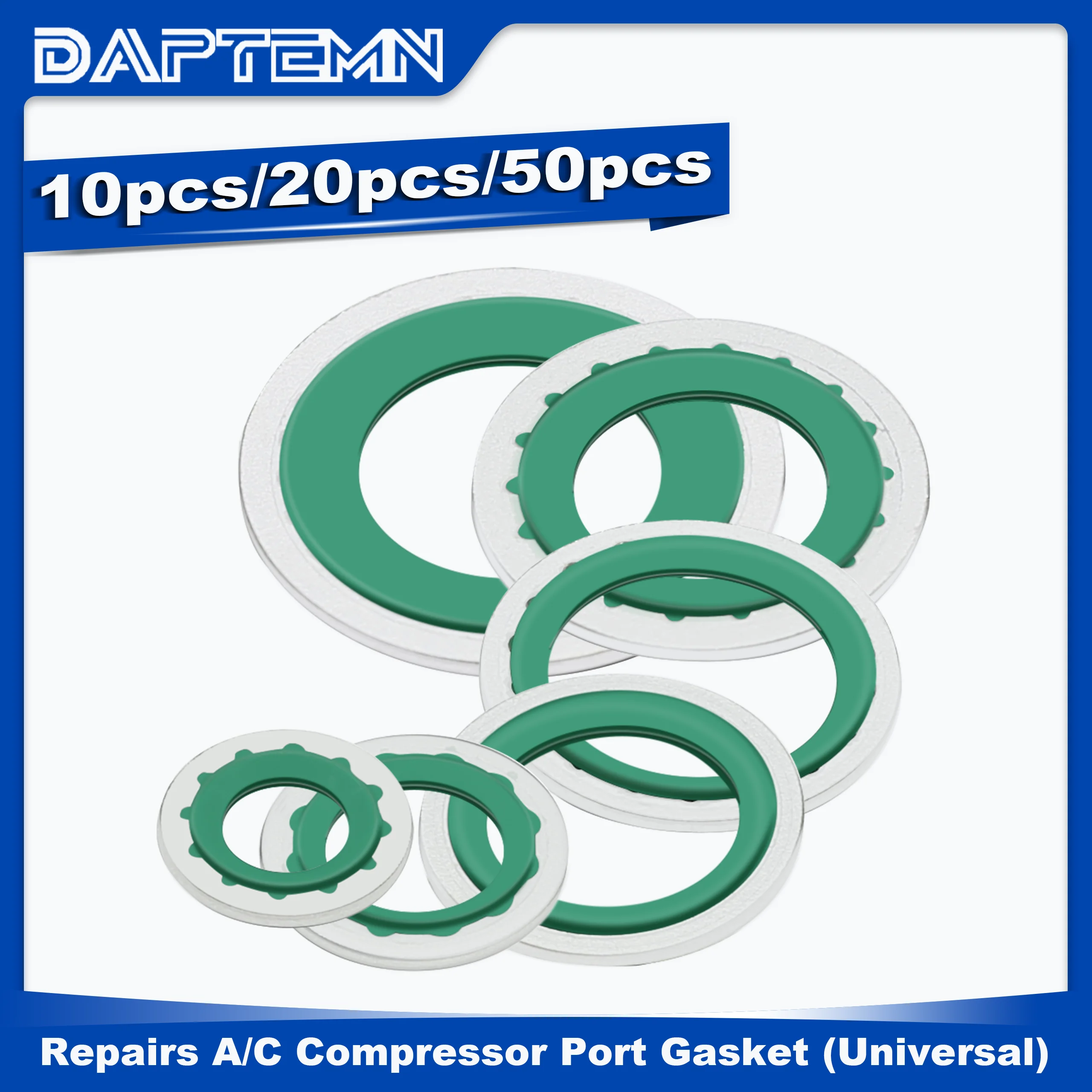 

Car Air Conditioning Compressor Bonded Seal Washers, A/C System Compressor Port Gasket Universal Crush Washers (ID: 8mm-17.5mm)