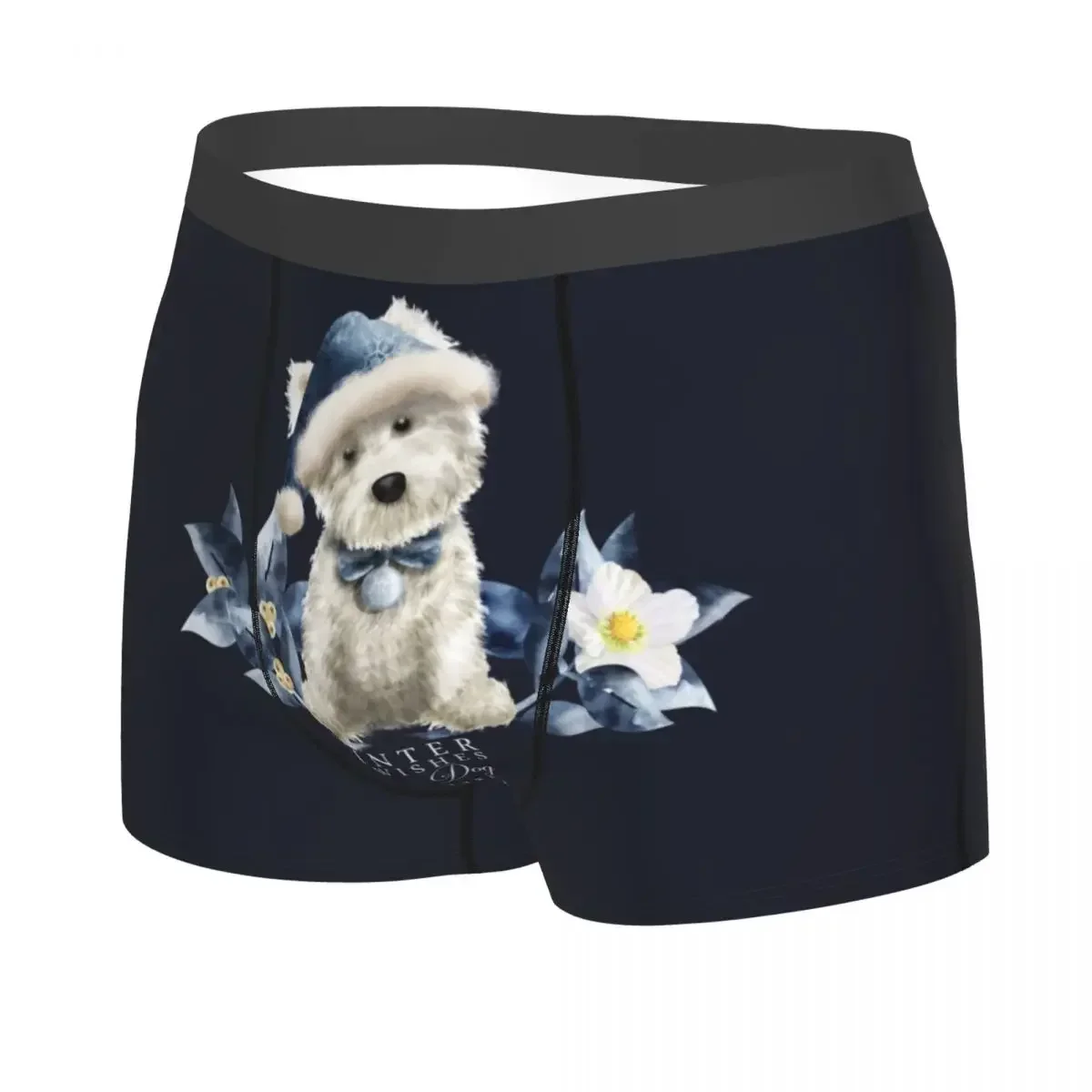 Custom Cute Westie Boxers Shorts Mens West Highland White Terrier Dog Briefs Underwear Cool Underpants