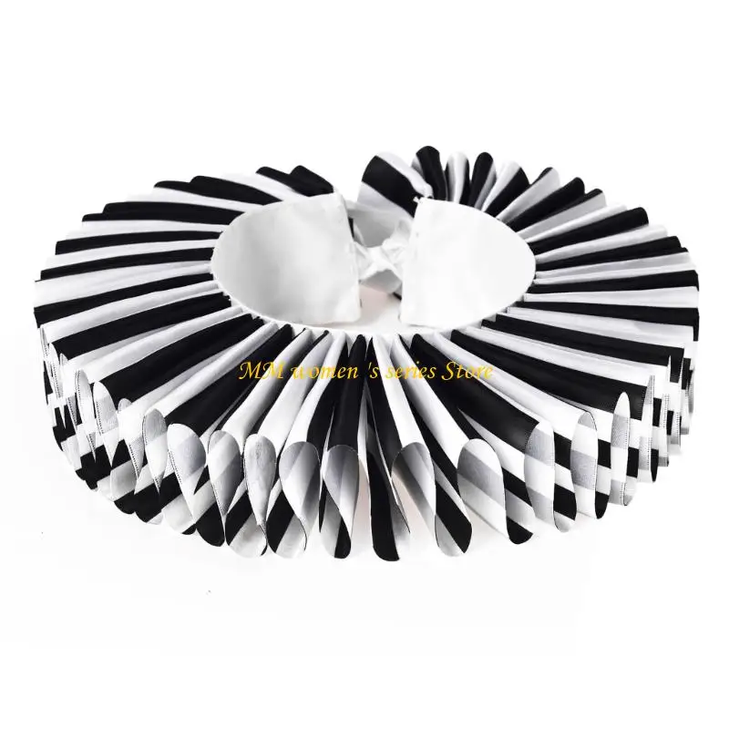 

Q39C Складной воротник-гармошка со съемными манжетами для ярмарки Хэллоуинских шаров и шоу