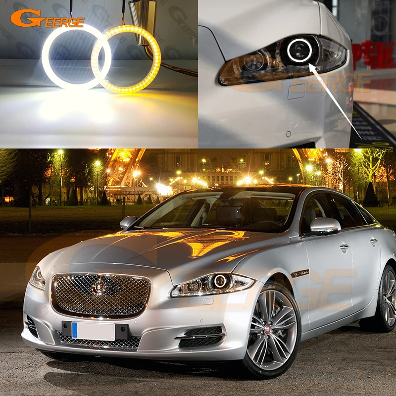 

For Jaguar XJ XJR X351 2009 2010 2011 2012 2013 2014 2015 Day Light Ultra Bright LED Angel Eyes Kit Halo Rings