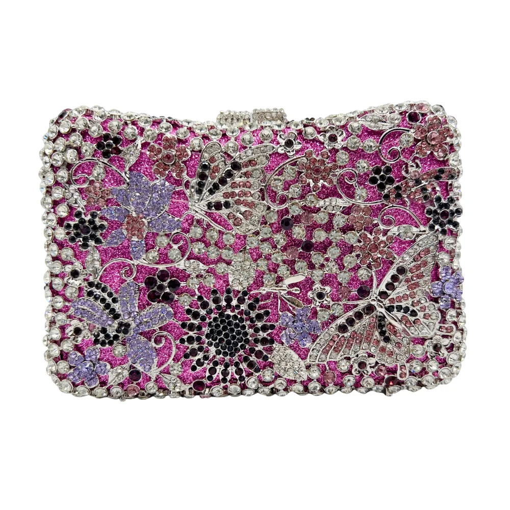 

Hollow Flower Diamond Dinner Bag High-end Diamond Evening Women's Bag Crystal Clutch