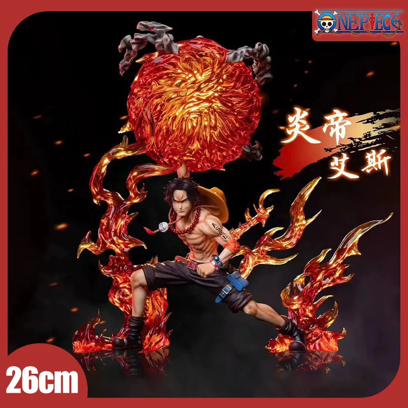 

26cm One Piece Anime Figure Portgas·D· Ace Cartoon Anime Peripheral Toys Figures Ace Mera Mera No Mi Pvc Model Toys Gifts