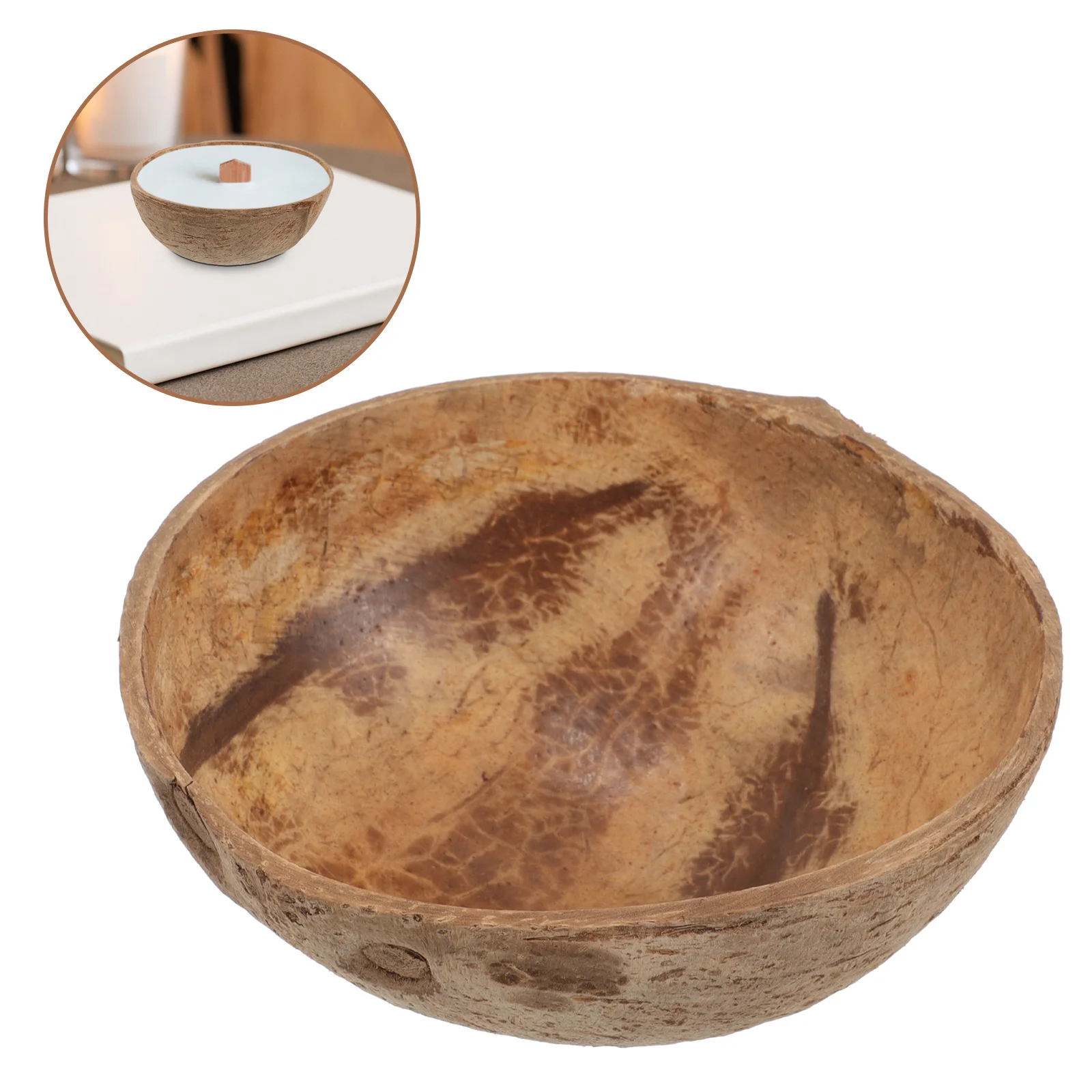 

Coconuts Shell Holder Natural Durable DIY Scented Containers Portable Wax Bowls Craft Making Jars
