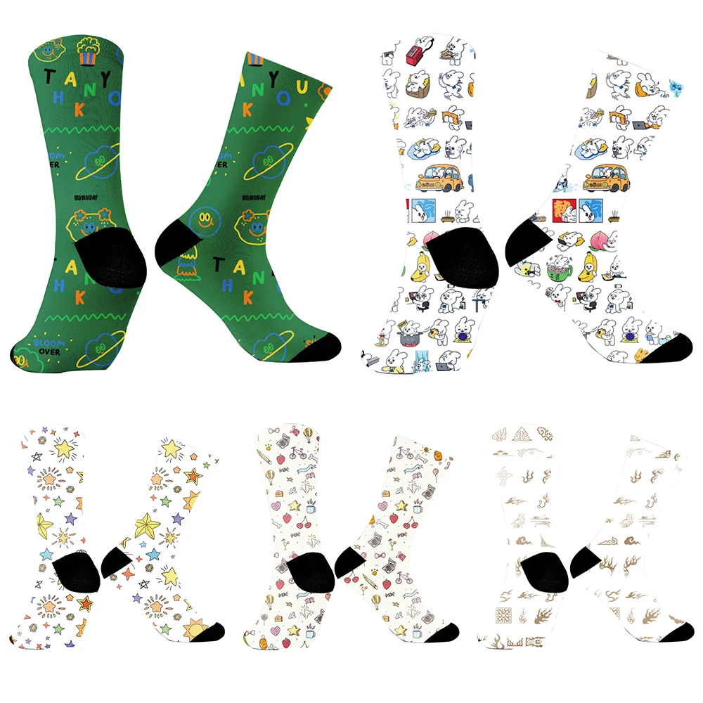 

2024 New Street Skateboard Food Dogs Harajuku funny Socks Fashion Personality Cotton Socks