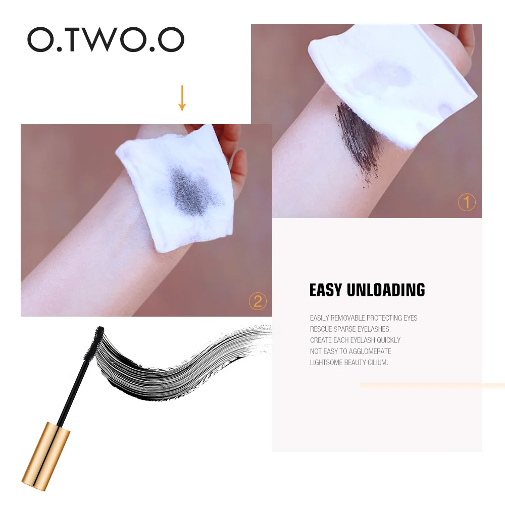 O.TWO.O 3D Mascara Waterproof Anti-sweat Lengthening Eyelashes Extension Black Eye Lashes Long Lasting Mascara Makeup