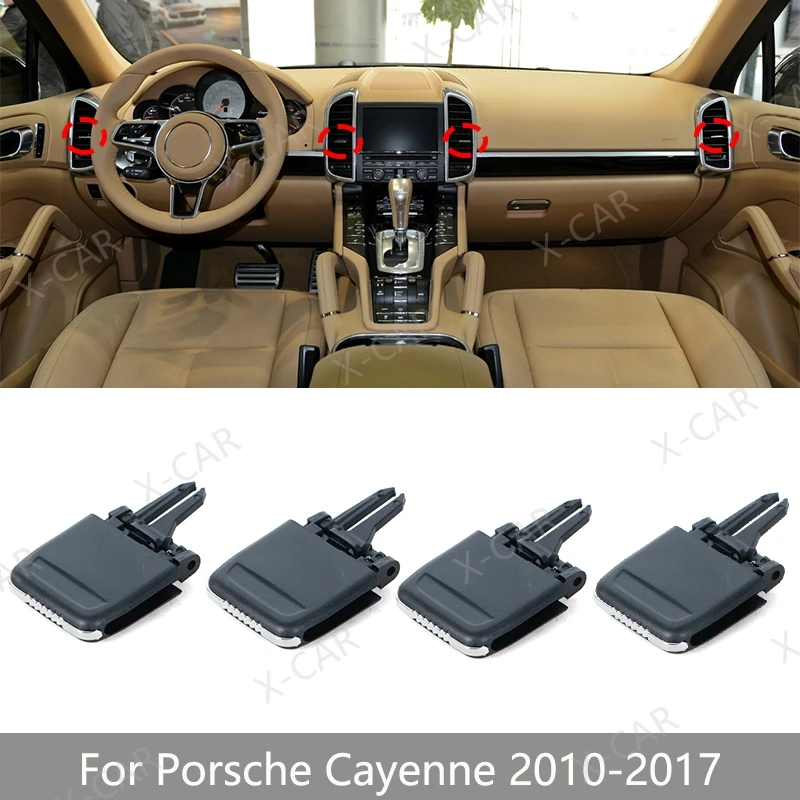 

Передняя приборная панель автомобиля, задняя розетка кондиционера, вентиляционные отверстия кондиционера, зажим для Porsche Cayenne 2010 2011 2012-2017