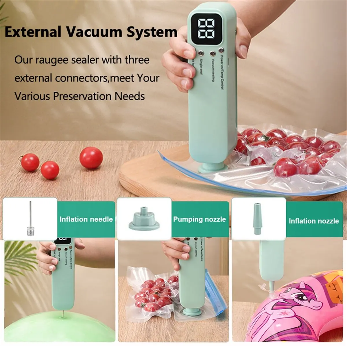 （ON SALE）Vacuum Sealer Vacuum Packaging Machine for Food USB Rechargeable Portable Food Vacuum Sealing Machine Mini Bags Sealer