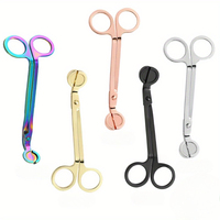 Stainless Steel Candles Trimmer Polished Wick Clipper Cutter Aromatherapy Color Scissor DIY Candle Tool Candle Care Accessories