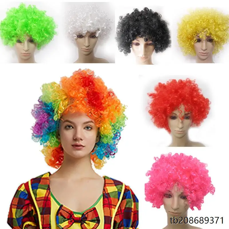loween Performance Wig Props  Explosive Head Clown Fan Par Accory Women's Traditional Costume Stage Wear