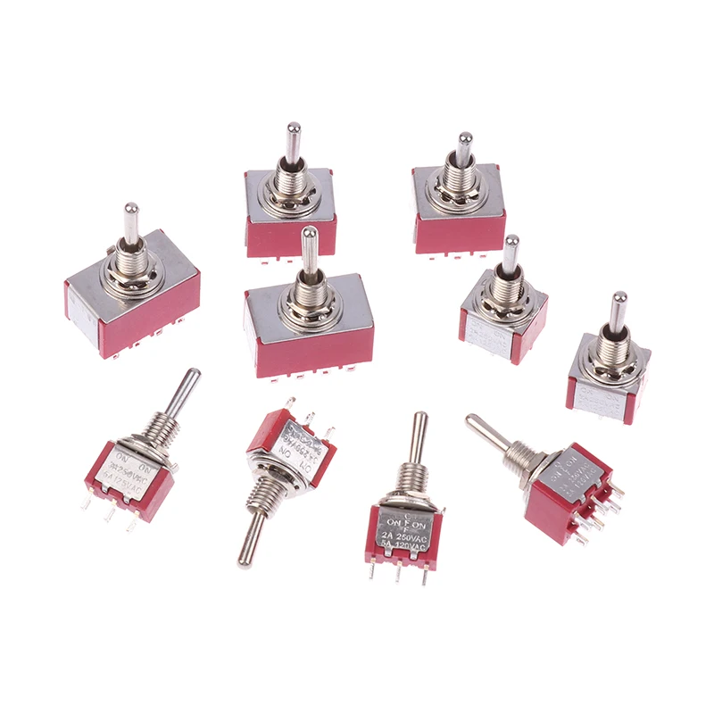 Toggle Switch Twist Button Shake Rocker Arm Toggle MTS-102 202 Sself-reset 2/3/6 Feet