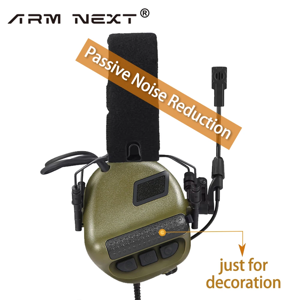 Airsoft Tactical Headset Foldable Earmuff Microphone Military Headphone Shooting Hunting Ear Protection Earphones