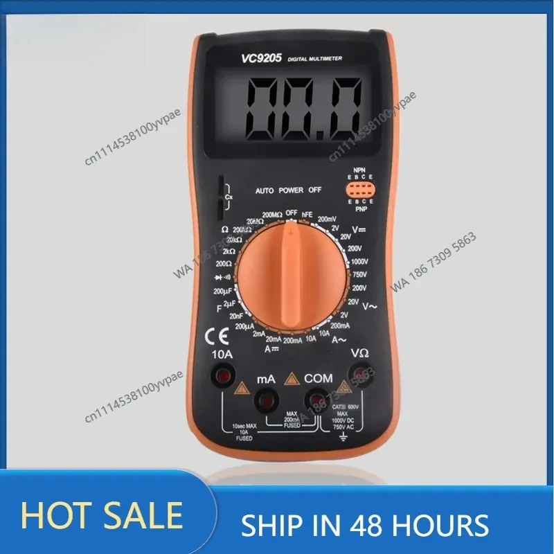 High Precision Digital Multimeter VC830L Portable Beep Backlight Anti-burn Small Household Voltage and Current Multimeter