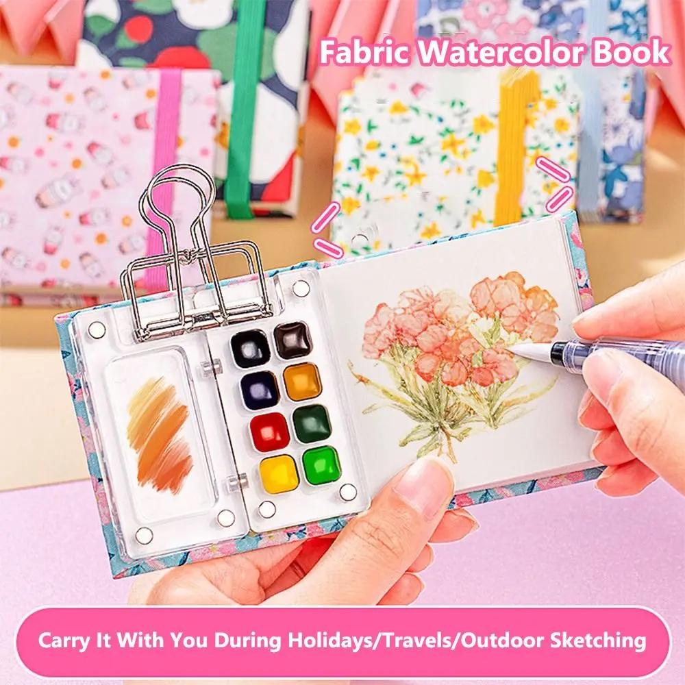 Mini Watercolor Painting Book Portable Square Pocket Sketchbook Thickened 300g Art Painting Notepad Travel