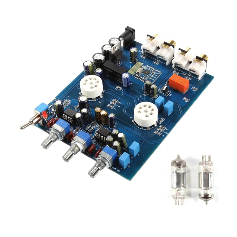 Professional 6J1 HiFi StereoElectronic Tube Preamplifier Board FinishedPreamp Amplifer Module Amp Effect Part