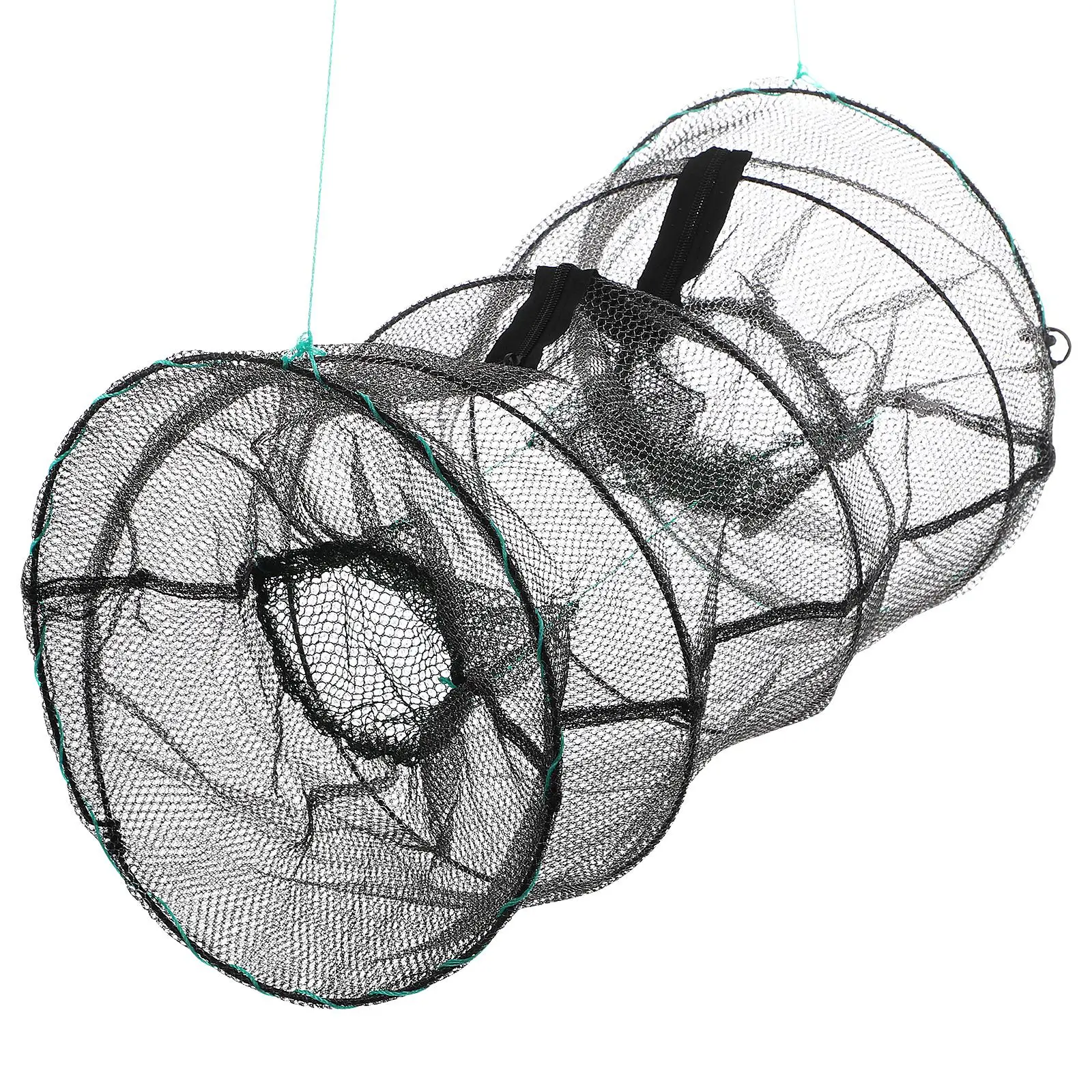 

Foldable Fishing Shrimp Trap Net Material Portable Landing Crayfish Cage Big Size Mesh Trap Spring Cage Fish Net