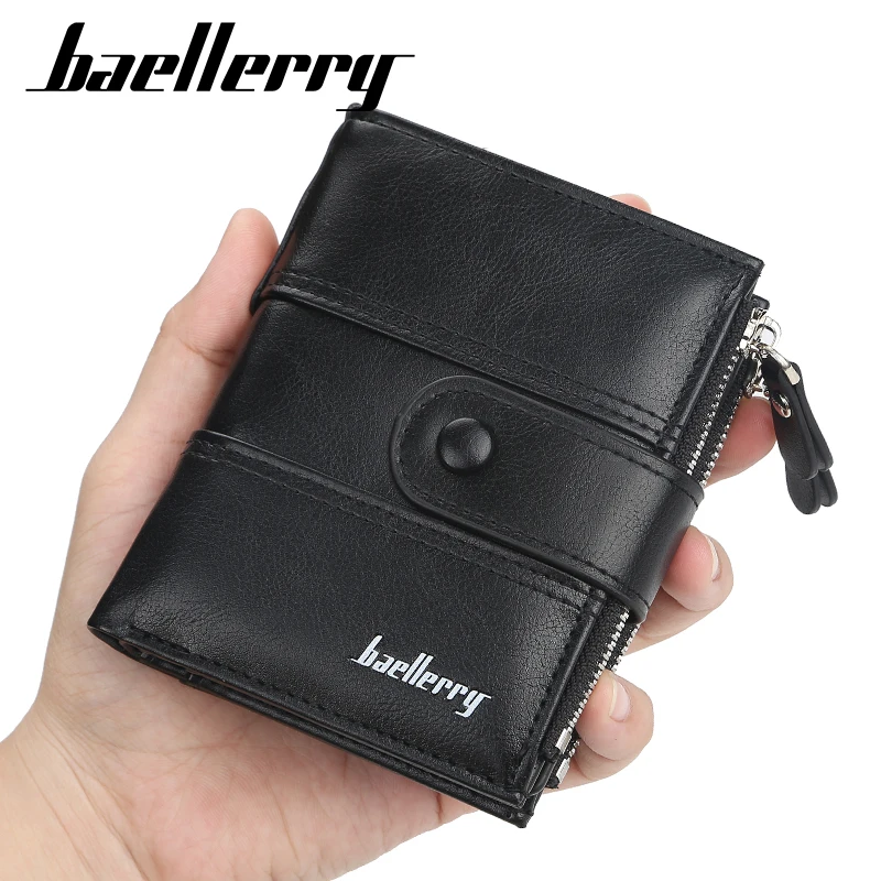 Baellerry-محفظة قصيرة بسحاب للرجال ، جيب للعملات المعدنية ، حامل بطاقات ، محافظ ذكور ، حامل صور ، كارتيريا ، علامة تجارية فاخرة ، جديدة