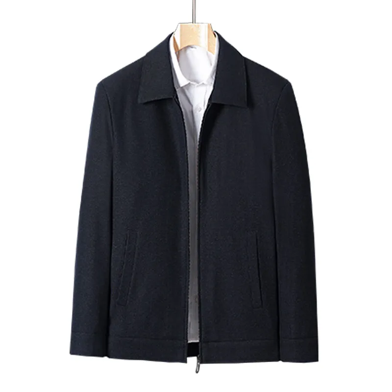 2025 new men's coat dad fashion handsome suit lapel old cadre leadership jacket middle-aged and elderly jacket