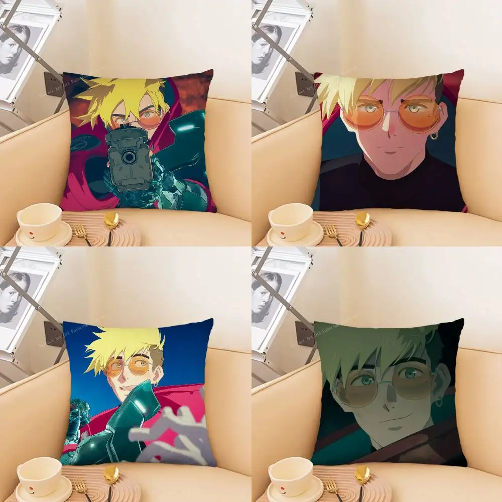 1pc Anime Trigun Pillow Case Fashion Square Pillowcase Bedroom Sofa Room Ins Decoration Leisure