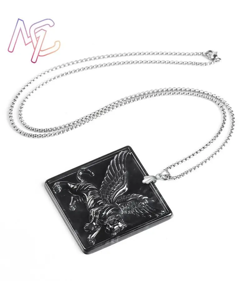 Myanmar Jadeite Tiger Pendant Necklace Charm 925 Silver Talismans Real Jade Luxury Natural Jewelry Gemstone Gifts for Women - view 3