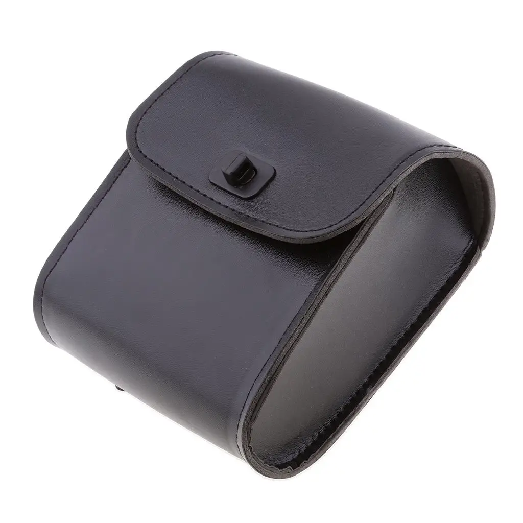 

Motorcycle Bike Saddle Bags Saddlebags PU Leather Side Storage Fork Tool Pouch - Black