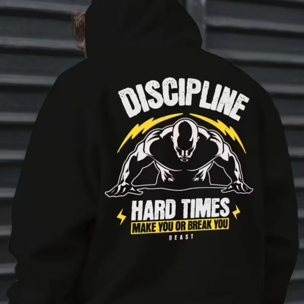 

Толстовка с принтом CLOOCL DISCPLINE & HARD TIMES, осенне-зимняя модная мужская одежда