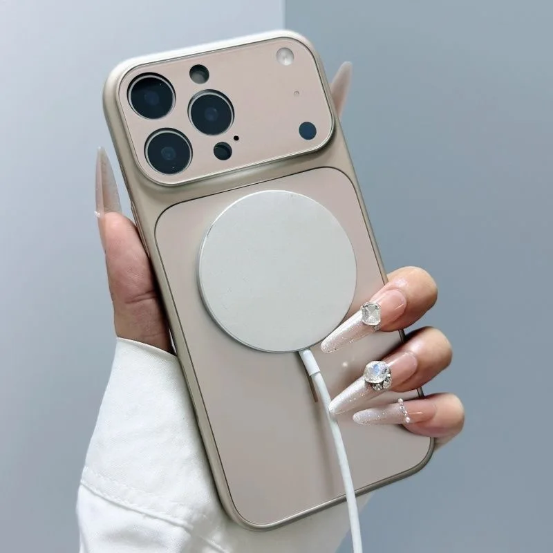 オリジナルガラスナノマット マグセーフ対応ケース iPhone 17 16 15 14 13 Pro Max Air 17 Pro 磁気ワイヤレス充電対応 アーマーケース