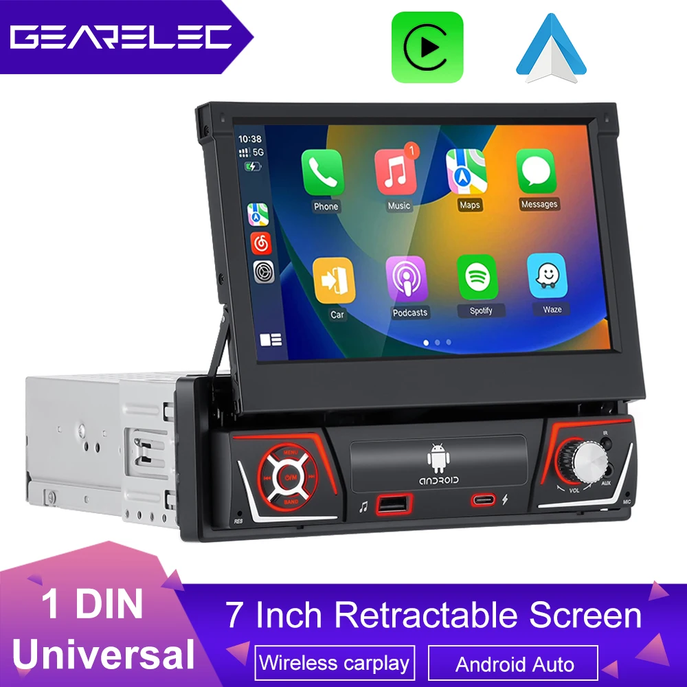 1 Din Car Radio Android CarPlay Multimedia Video Player 7