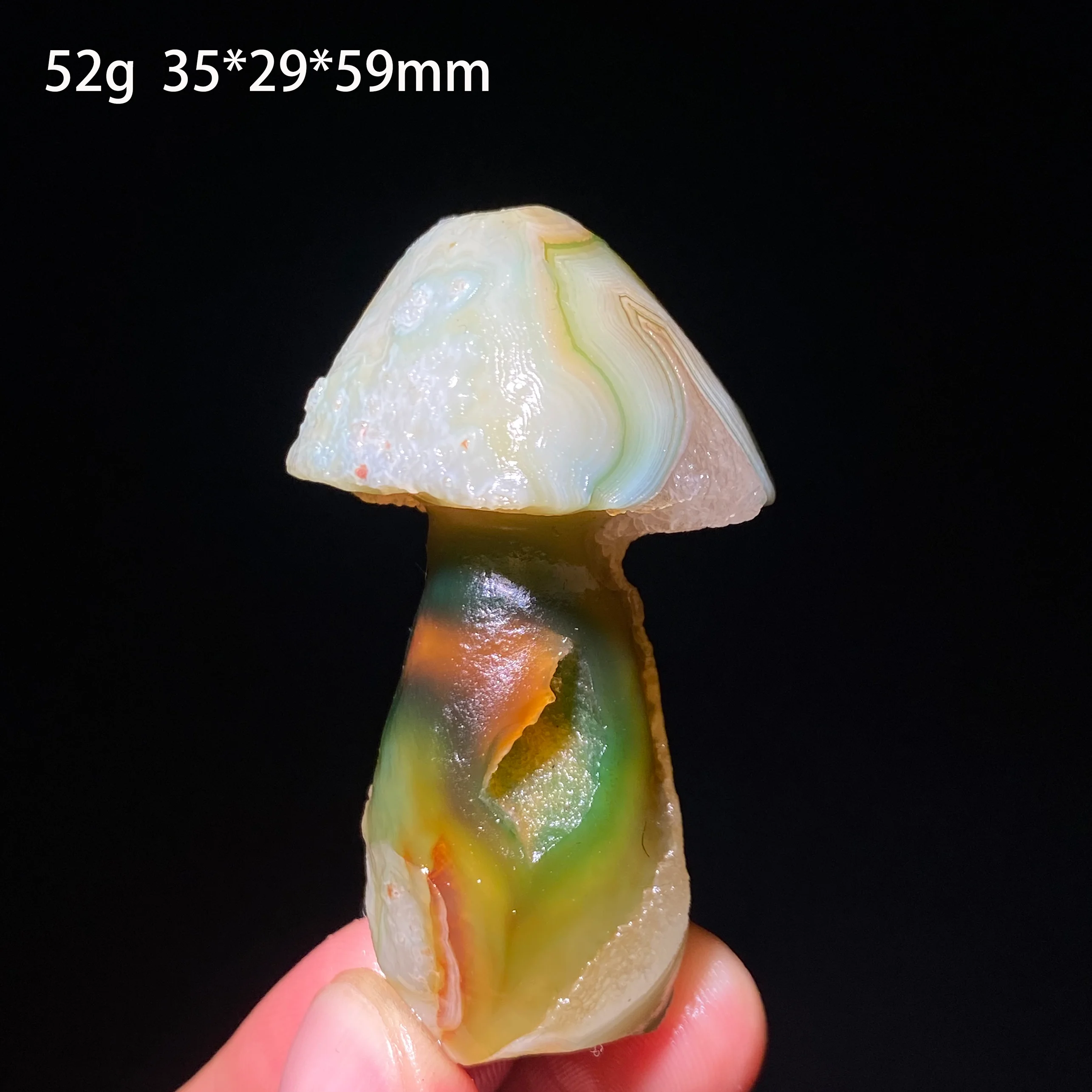Pure Natural Gobi Agate Mushroom Column Alxa Eye Crystal Energy Healing Decorative Collectible Gift Decor