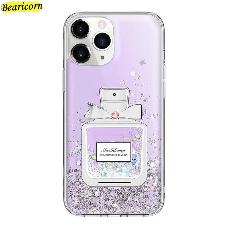 

Plating Liquid Perfume Phone Holder Glitter Sequin Case For Xiaomi mi 10 10i 10s 10T 11T 11i 11 11X 12X 12 Pro Note 10 Lite 5G