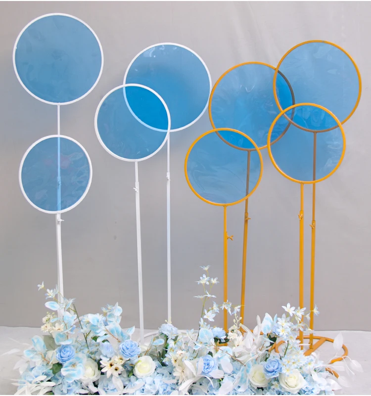 【New】Wedding Lollipop Road Guide Wedding Catwalk Decor Sun Film Iron Doughnut Decoration Flower Stand Background Shooting Props