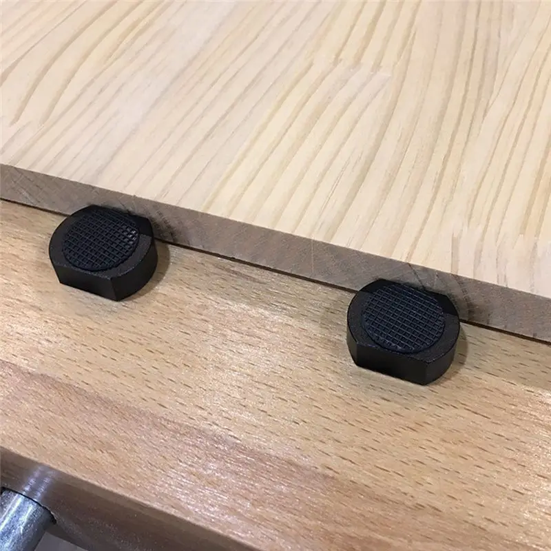 A75K 2Pcs Workbench Peg Brake Stops with AntiSlip Pad Dog Woodworking Table Limit Block Workbench Workshop Tenon Stopper 19mm