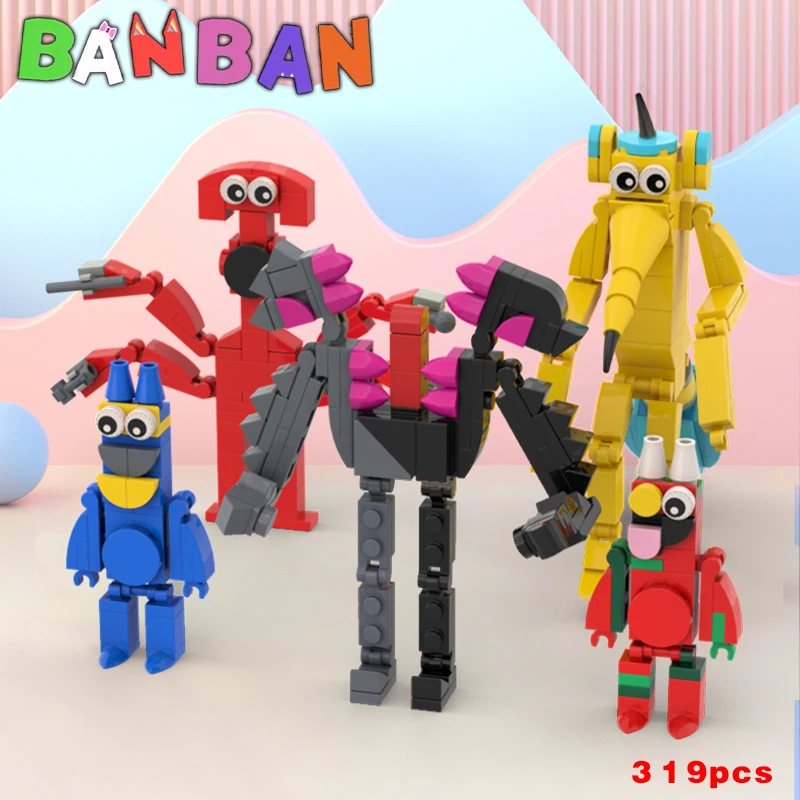 Moc Garten Game Bouwsteen Sets Mini Monster Flamingo Model Bakstenen Banban Kleurrijke Cartoon Speelgoed Kinderen Verjaardag Kid Cadeau