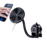 15W Wireless Charger Magnetic Car Macsafe Charger Cell Phone Holder Dashboard Mount Maxsafe Car Cradle Wireless Charging Stand